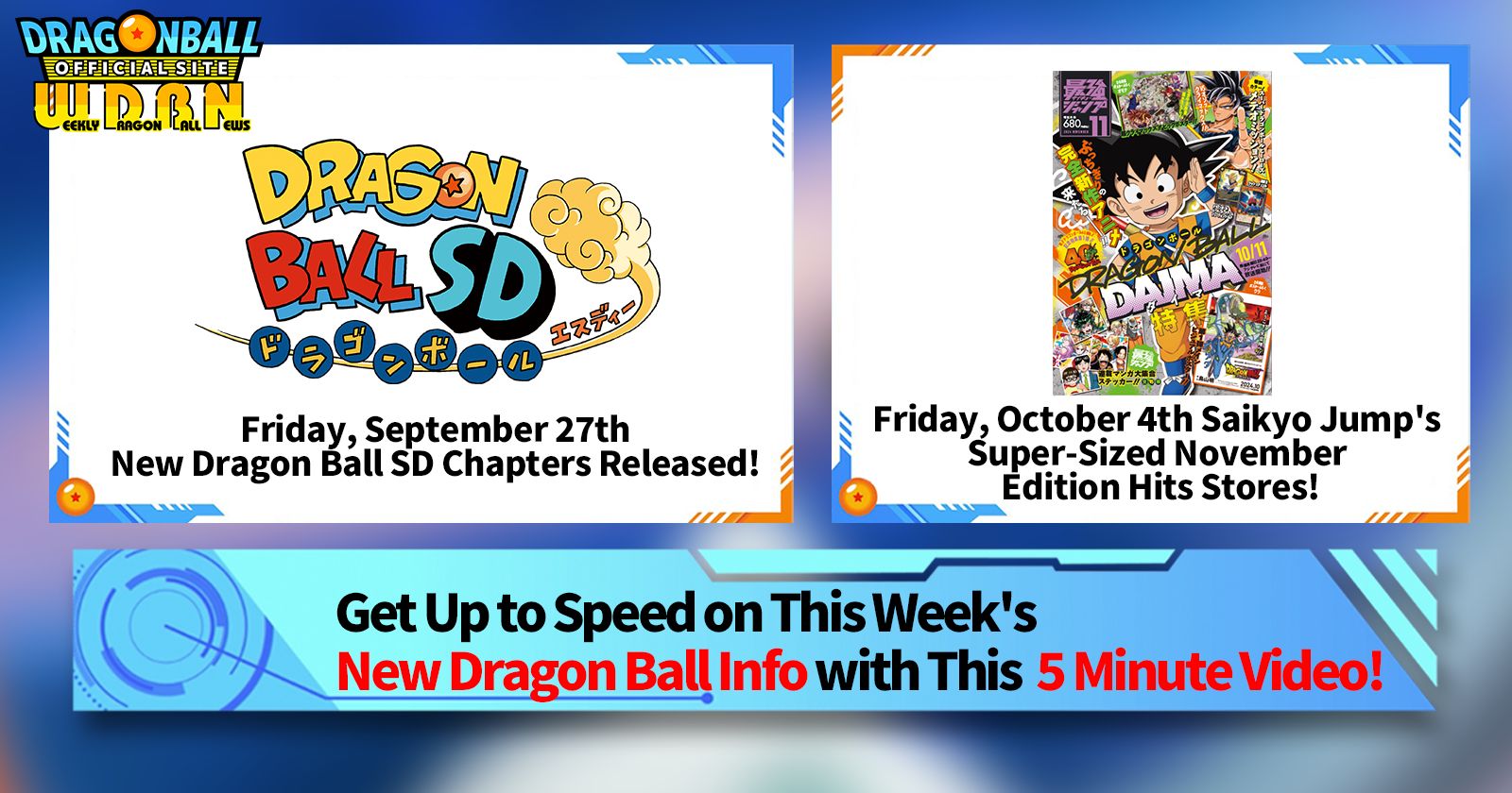 [September 30th] Weekly Dragon Ball News Broadcast!