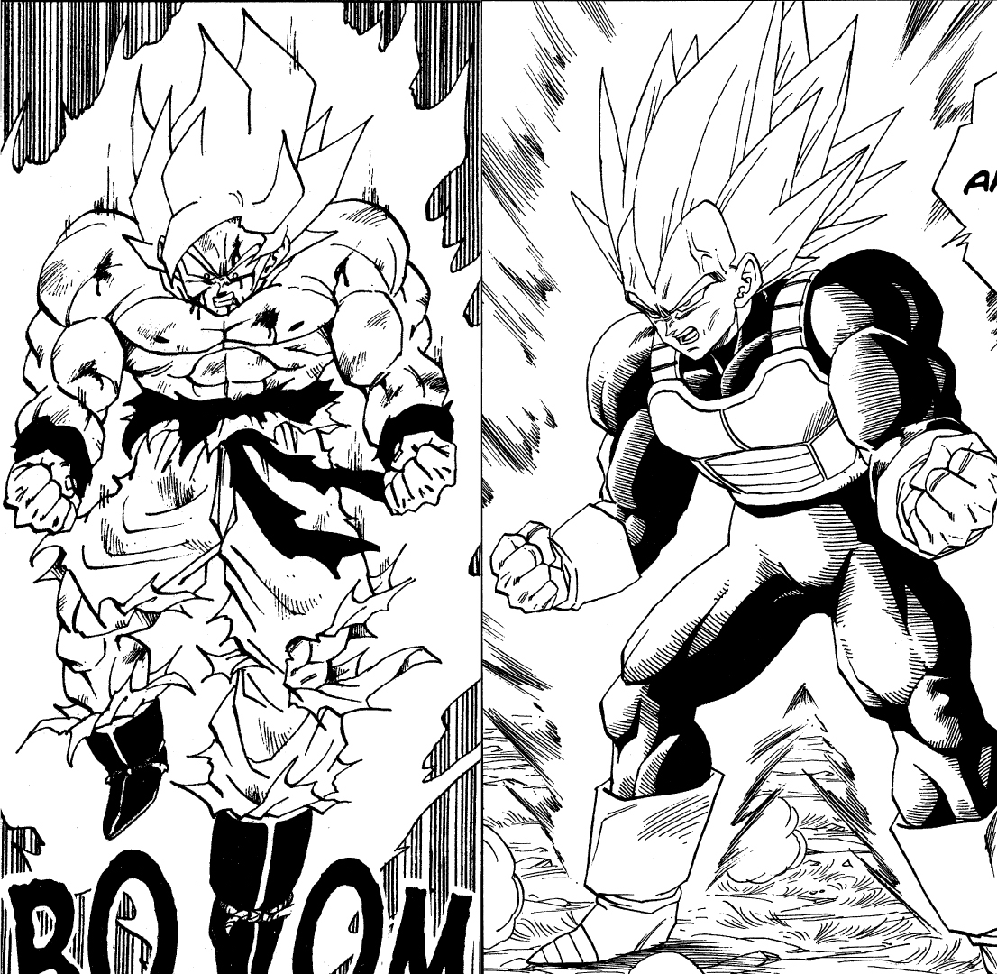 Goku vs Vegeta panel recreation. : r/dbz