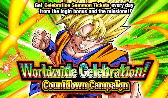 Worldwide Celebration! Countdown Campaign On Now in Dragon Ball Z Dokkan Battle!