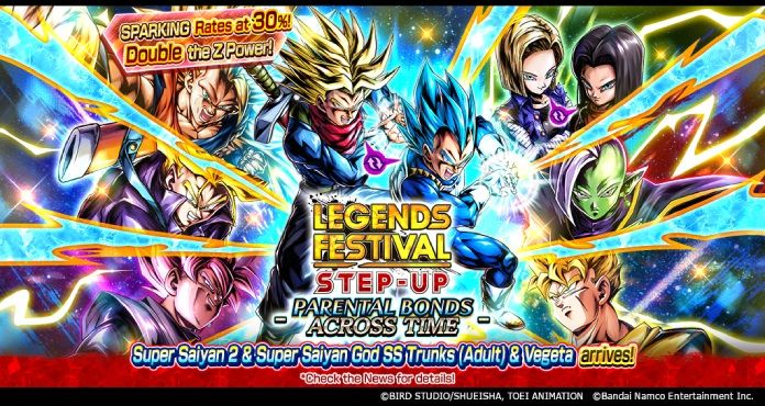 Super Saiyan 2 & Super Saiyan God SS Trunks (Adult) & Vegeta (DBL54-03S), Characters, Dragon Ball Legends