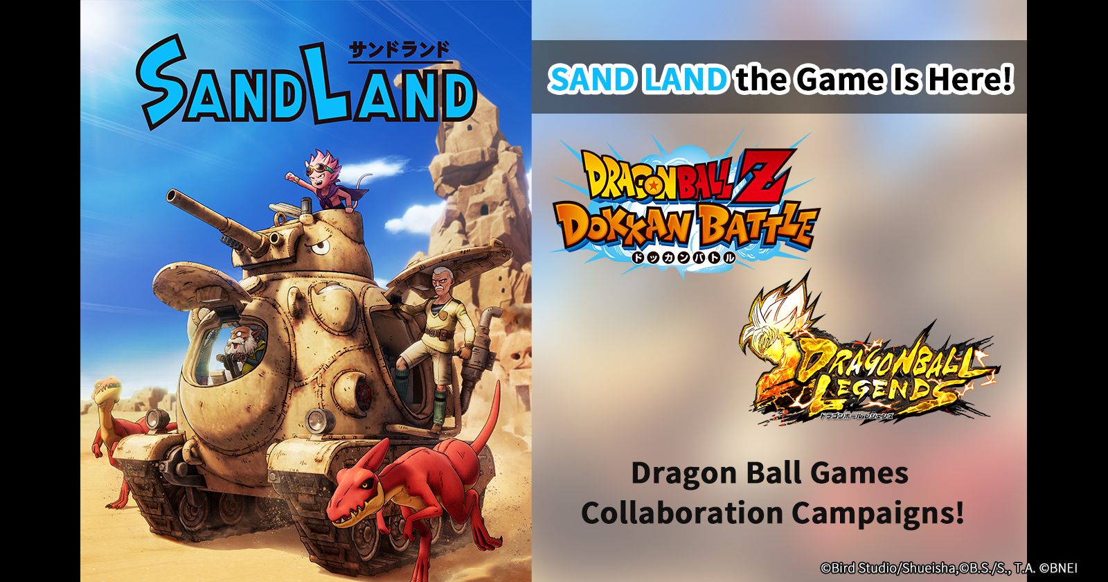 SAND LAND the Game Released Today! Dragon Ball Games Collaboration Campaigns On Now!
