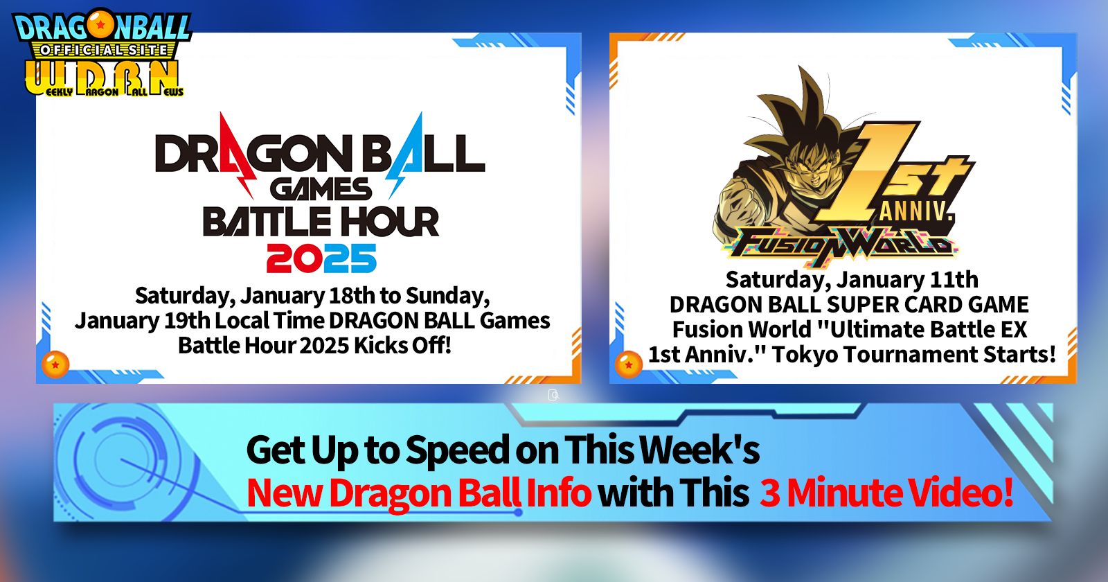 [January 6th] Weekly Dragon Ball News Broadcast!