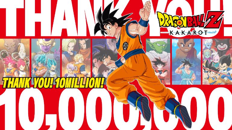 DRAGON BALL Z: KAKAROT Hits 10 Million Units Sold Worldwide!
