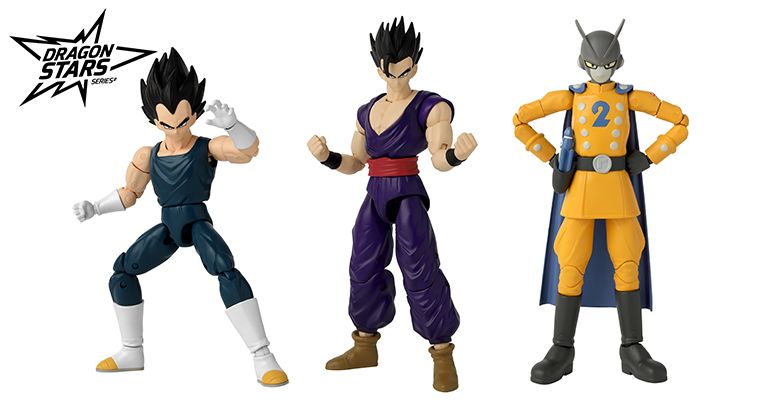 Vegeta, Ultimate Gohan, and Gamma 2 from Dragon Ball Super: SUPER HERO Join the Dragon Stars Series!